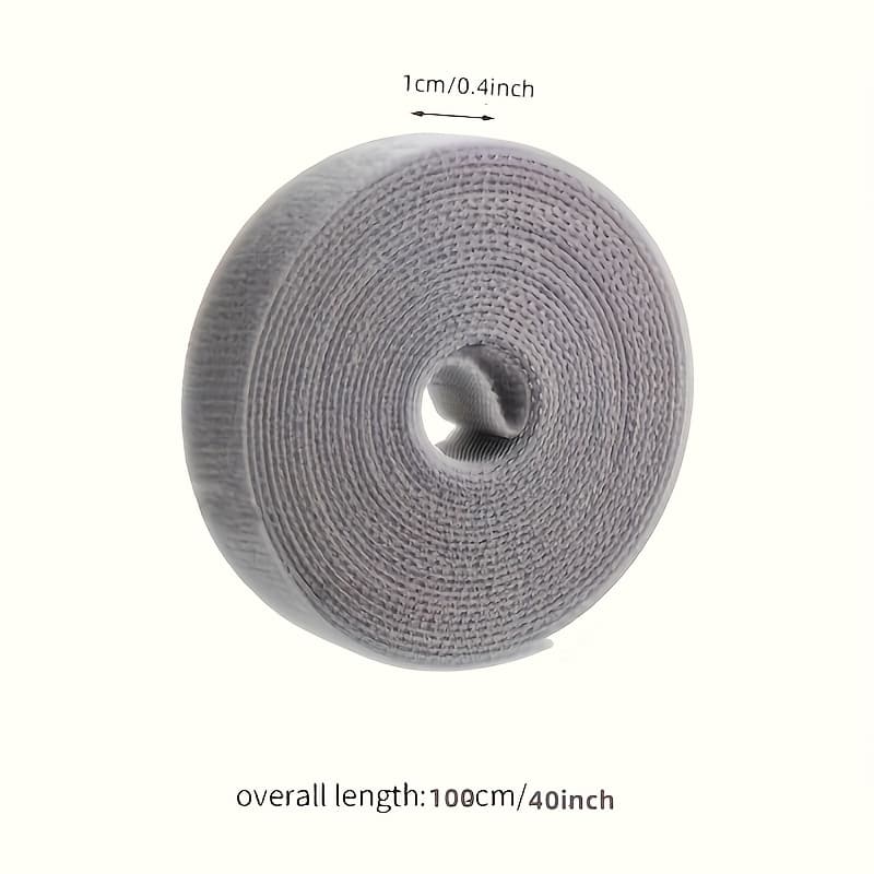 Single Pack Adjustable Self-Adhesive Fabric Tape - 39.37" x 0.39" Durable Elastic Band for Sewing, Crafting & DIY Projects - No-Sew Adhesive Backing, Flexible Support for Clothing Repair, Home Decor & Creative Crafts, Sewing Accessories, Craft Supplies, Textured Surface, Strong Hold Fabric