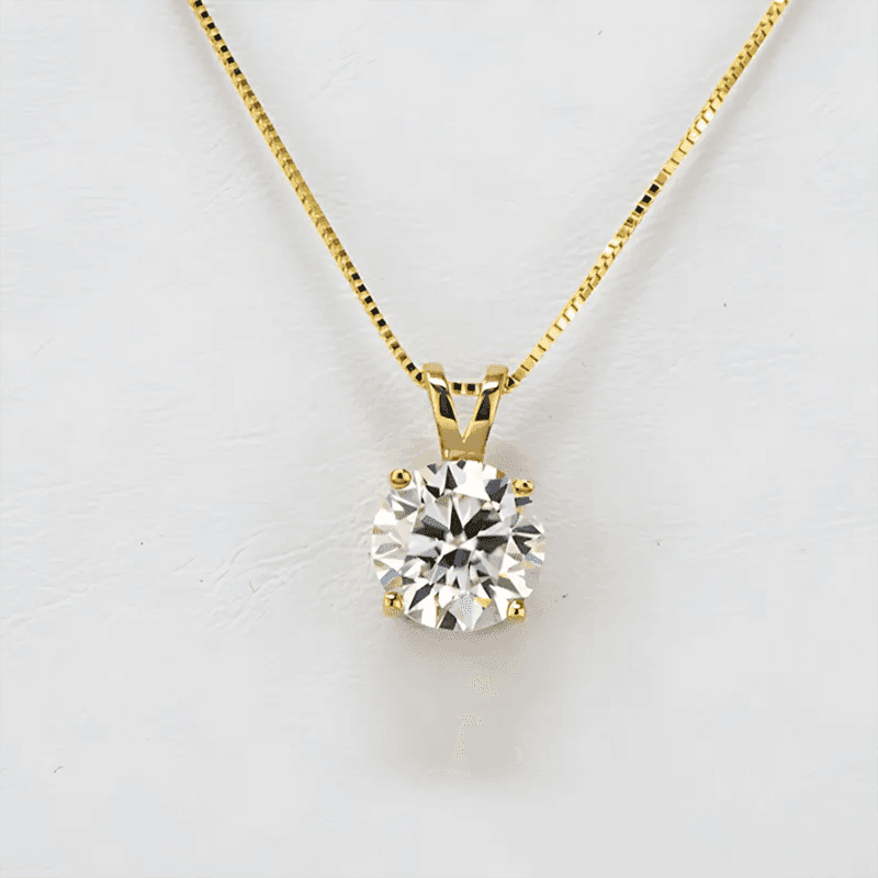 2ct pure Silvery Moissanite shaped pendant necklace, suitable for both men and women, fashionable, trendy, elegant, casual, classic and simple design, Casual Attire, Classic Pendant, Minimalist Style, Durable Necklace, Goldplated Pendant, Statement